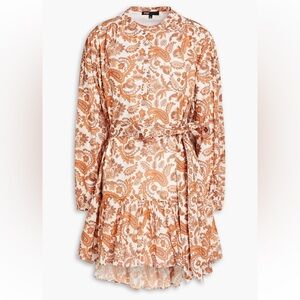 MAJE paisley dress worn once size FR42 (US10)